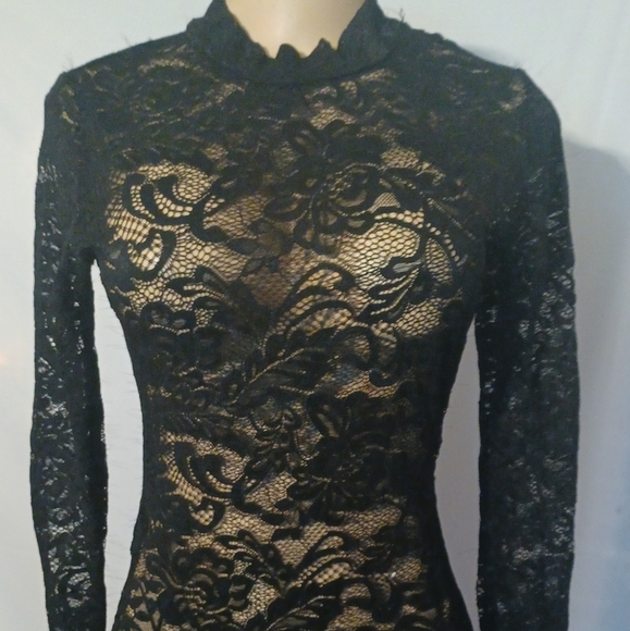 Sexy stretch lace cocktail dress New S/M - Picture 4 of 5